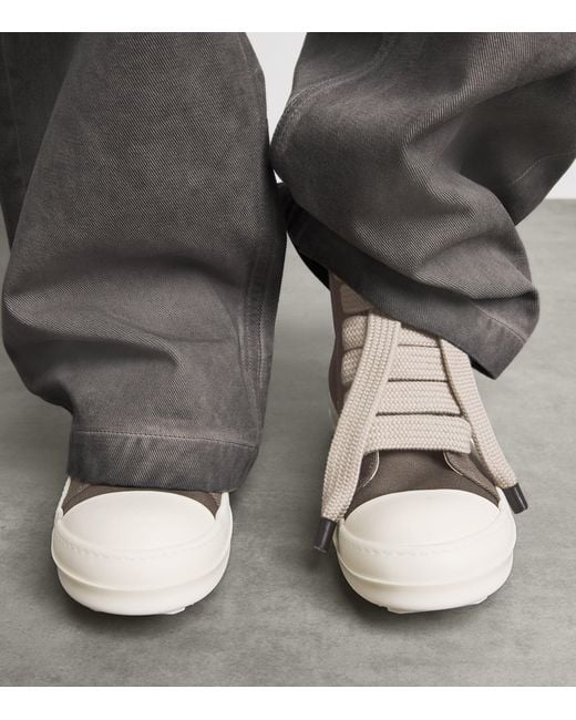 Rick Owens Brown Denim Jumbolace Sneakers for men