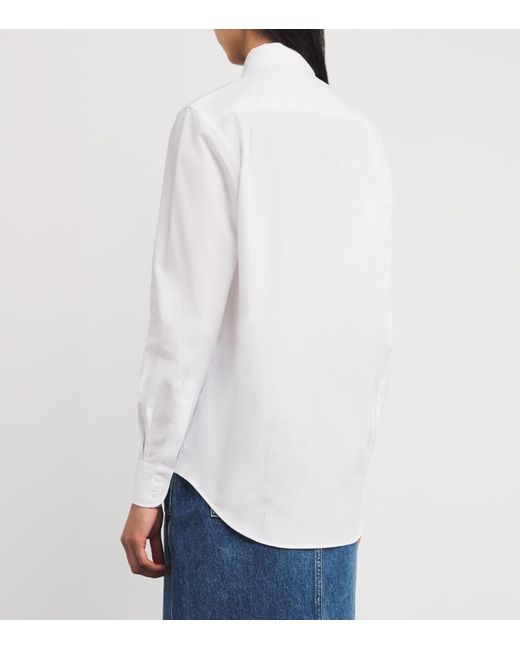 With Nothing Underneath White Organic Cotton The Boyfriend Shirt