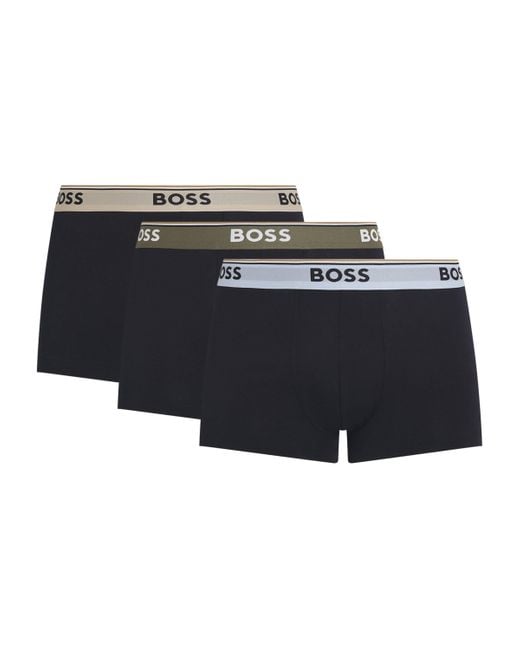 Boss Black Stretch-Cotton Power Trunks for men