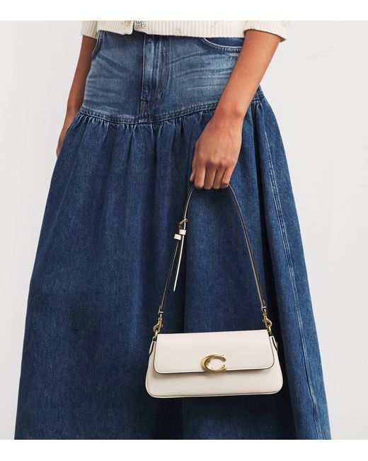 COACH Natural Calf Leather Jet Shoulder Bag