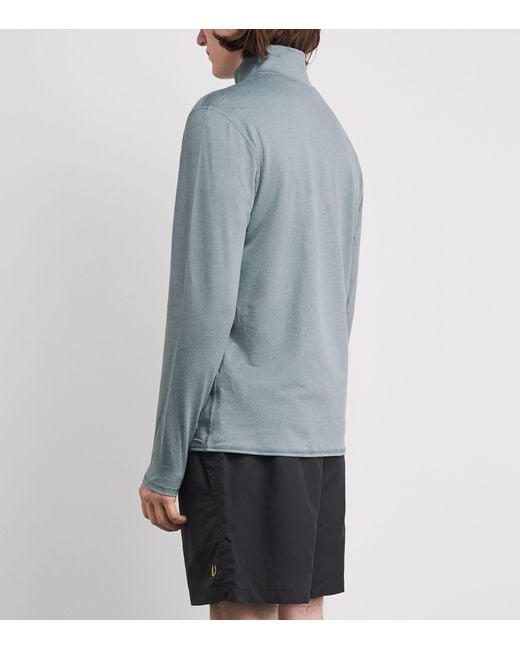 vuori Blue Ponto Quarter-Zip Sweatshirt for men