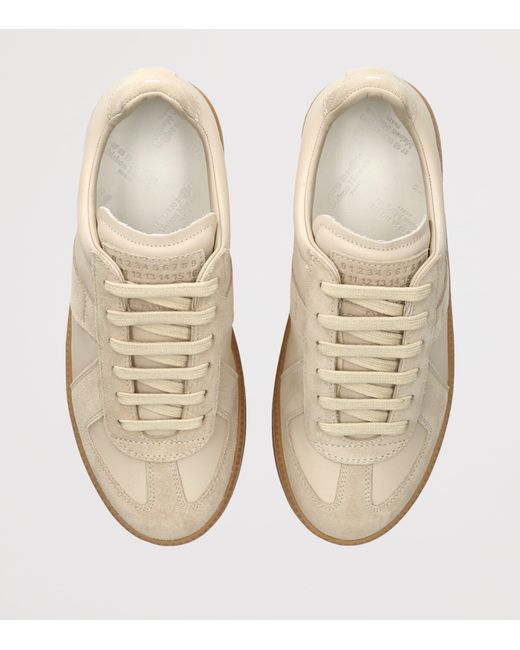 Maison Margiela Natural Leather-Suede Chunky Replica Sneakers