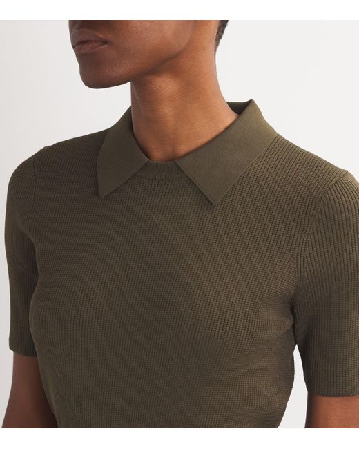 Tory Burch Brown Polo Sweater Midi Dress