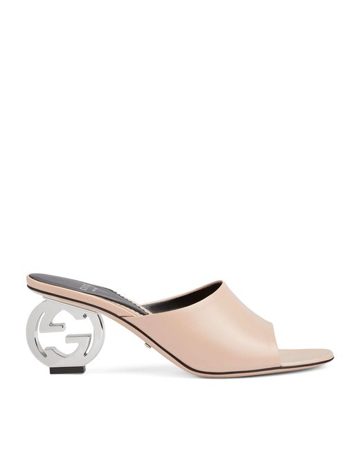 Gucci Natural Gg Heeled Sandals