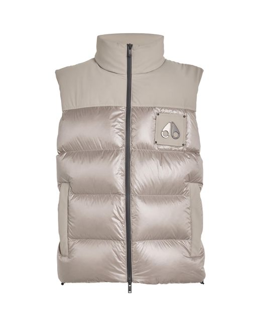 Moose Knuckles Gray Down-Filled Victory Peak Gilet for men