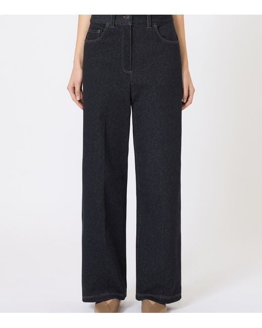 Max Mara Black Wide-Leg Jeans