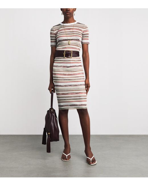 Missoni Pink Ribbed Stripe T-Shirt