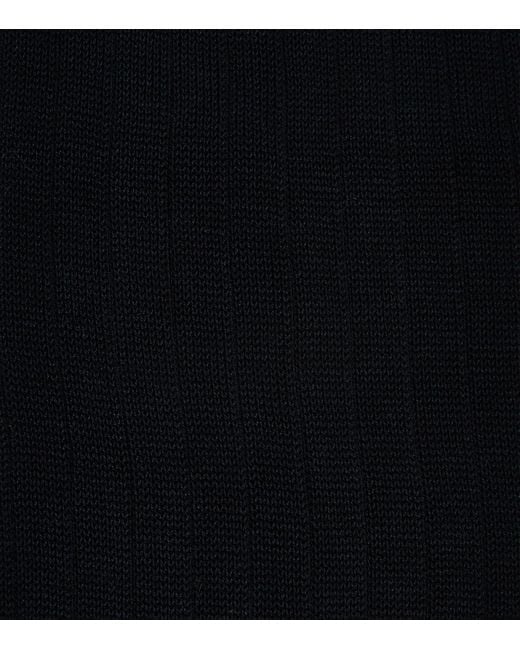 Falke Blue Milano Knee-High Socks for men