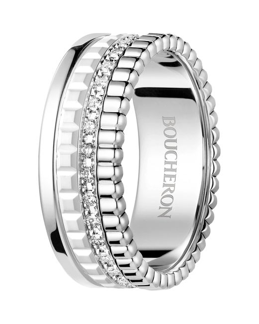 Boucheron Metallic And Diamond Quatre Double Edition Ring