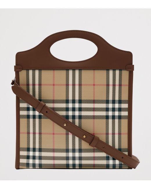 Burberry Brown Mini Canvas Pocket Bag