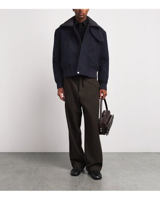 Craig Green Blue Wool Flight Jacket for men