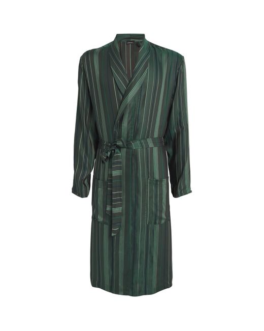 Hanro Green Striped Selection Robe for men