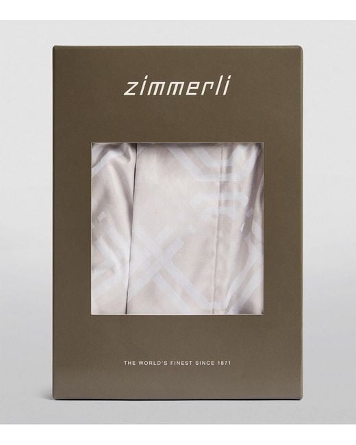Zimmerli of Switzerland White Cotton Luxury Jacquard Boxers for men