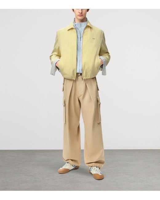 Loewe Yellow Canvas Zip-Up Jacket for men