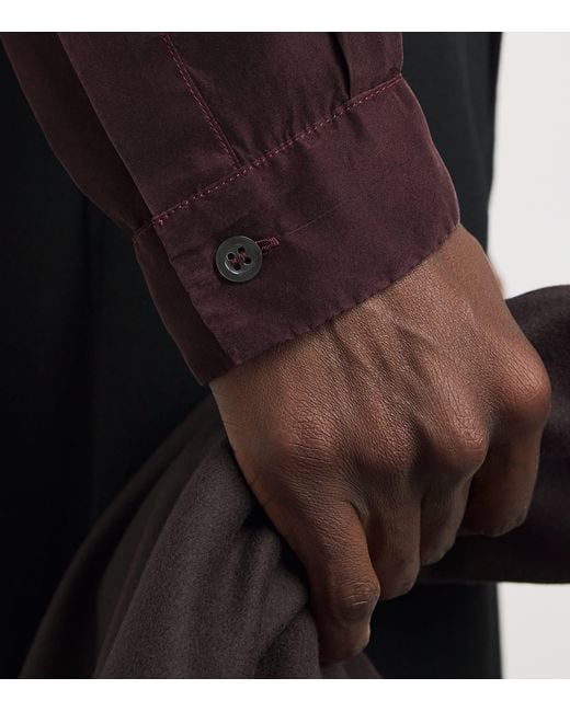 Barena Purple Silk Genga Shirt for men
