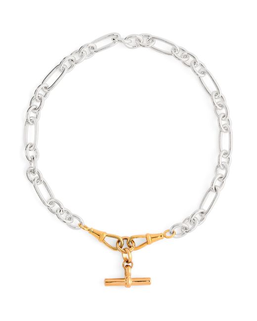 Tilly Sveaas Metallic Medium Sterling T-Bar Clipt Necklace