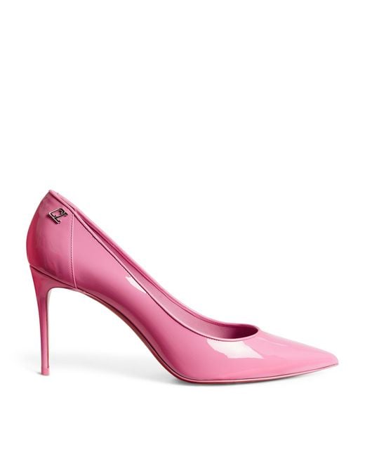 Christian Louboutin Pink Sporty Kate Patent Leather Pumps 85