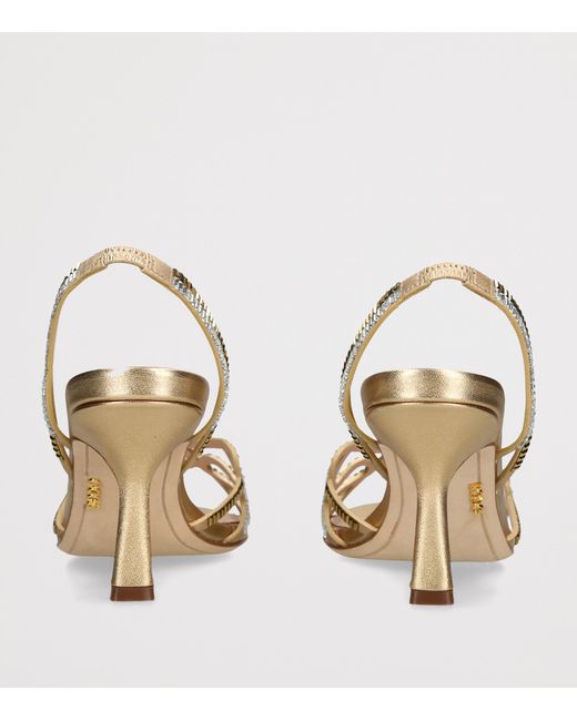 Rodo Metallic Crystal-Embellished Pearle Heeled Sandals 75