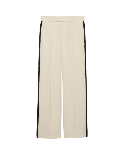Gucci Natural Tweed Wide-leg Trousers for men