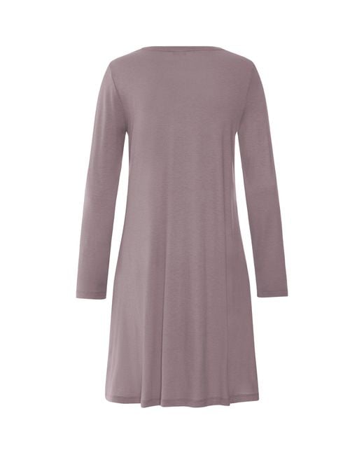 Hanro Purple Cotton-Modal Sleep & Lounge Nightdress