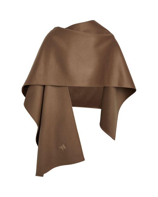 Nanushka Brown Wool-silk Kamin Shawl for men