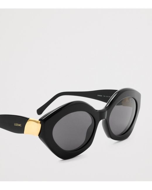 Loewe Black Acetate Coil Cat Eye Sunglasses