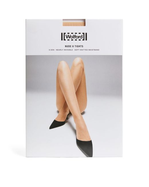 Wolford White Nude 8 Tights