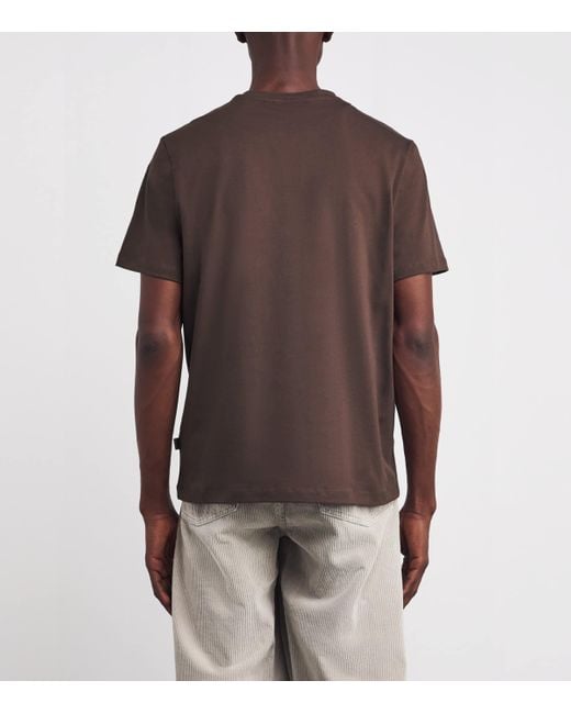 7 For All Mankind Brown Luxe Performance T-Shirt for men
