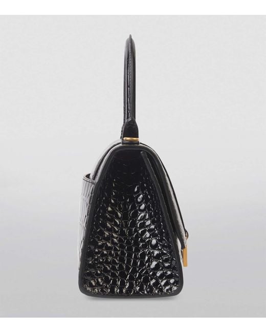 Balenciaga Black S Hourglass Top-Handle Bag