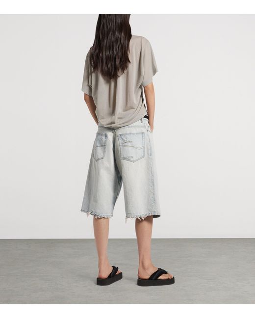 Balenciaga Gray Cotton Transparent T-Shirt