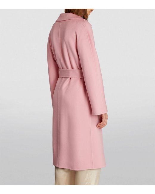 Kiton Pink Cashmere Wrap Trench Coat