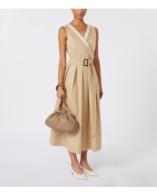 Weekend by Maxmara Natural Medium Leather Pasticcino Clutch Bag