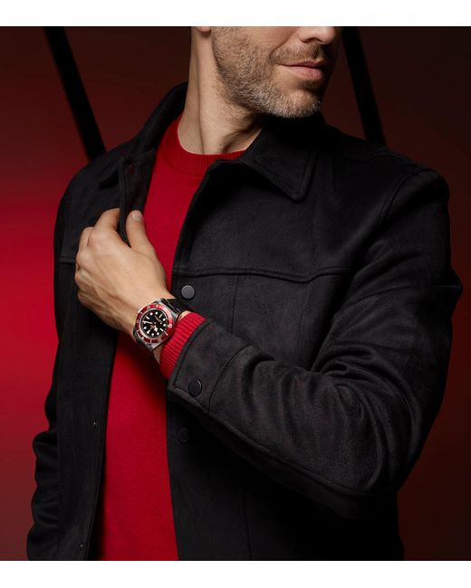 Tudor Black Stainless Steel Bay Watch for men