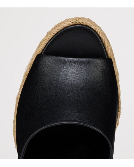 Christian Louboutin Black Calakala 85 Leather Heeled Espadrilles