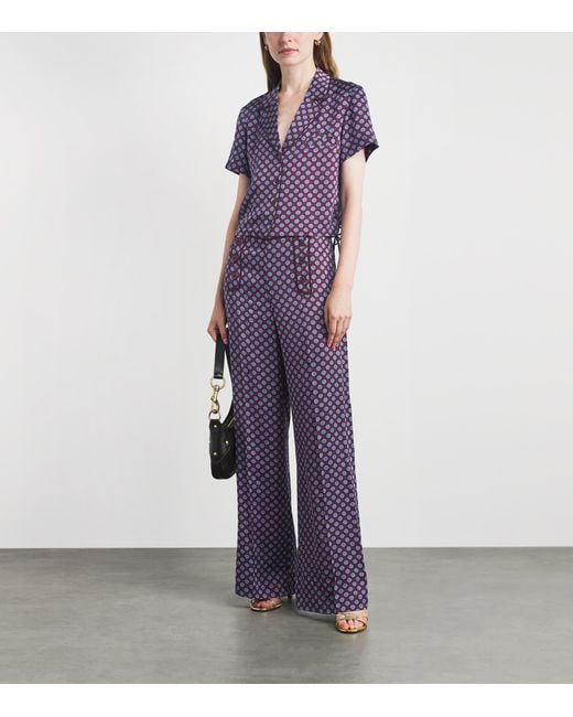 Claudie Pierlot Purple Satin Printed Shirt