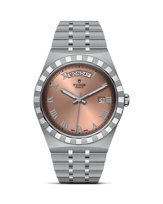 Tudor Gray Royal Day Stainless Steel Watch 41mm for men