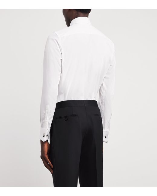 Canali White Cotton Ceremony Dress Shirt for men
