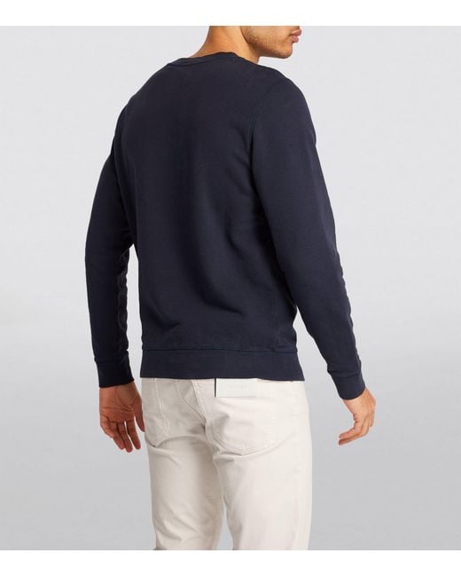 Sunspel Blue Loopback Sweatshirt for men