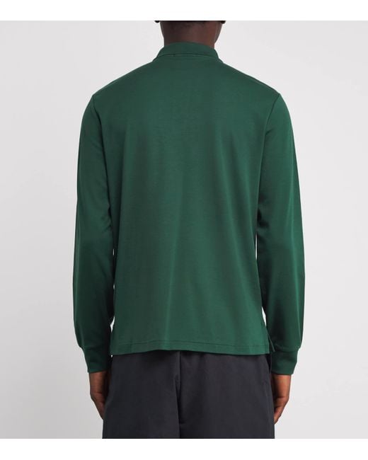 Polo Ralph Lauren Green Cotton Long-Sleeve Polo Shirt for men