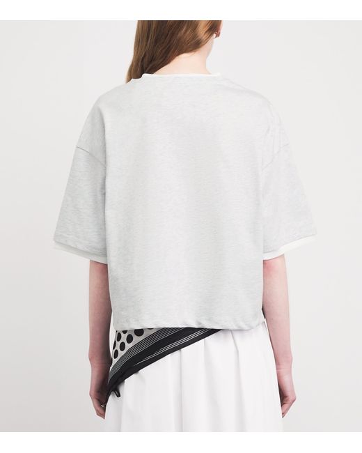 Sandro White Cotton Logo T-Shirt