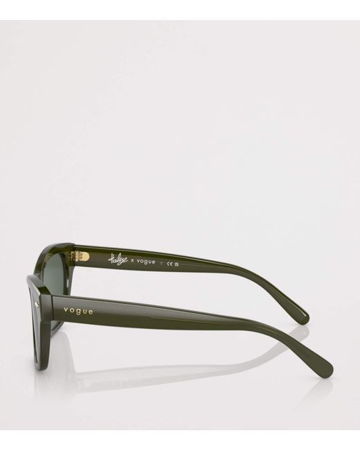 Vogue Green Acetate Cat Eye Sunglasses