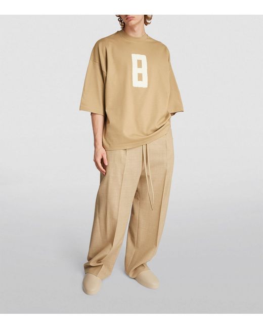 Fear Of God Natural Embroidered Oversized Milano T-shirt for men