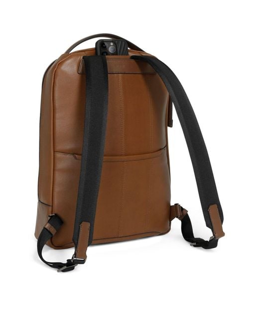 Tumi Brown Harrison Leather Backpack