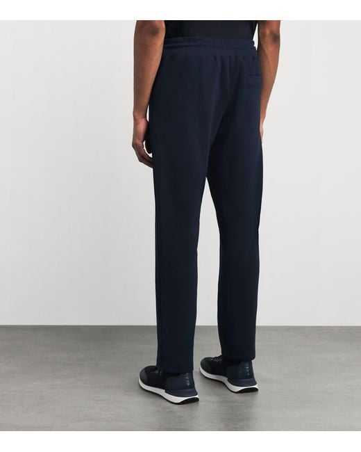 Pal Zileri Blue Cotton-Blend Drawstring Sweatpants for men