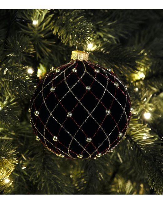 Harrods Black Embellished Criss-Cross Bauble