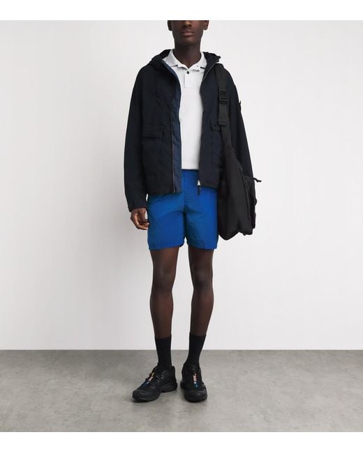 Stone Island Blue Recycled Logo Swim Shorts for men