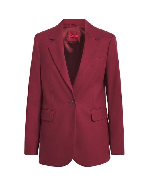 MAX&Co. Red Single-Breasted Blazer