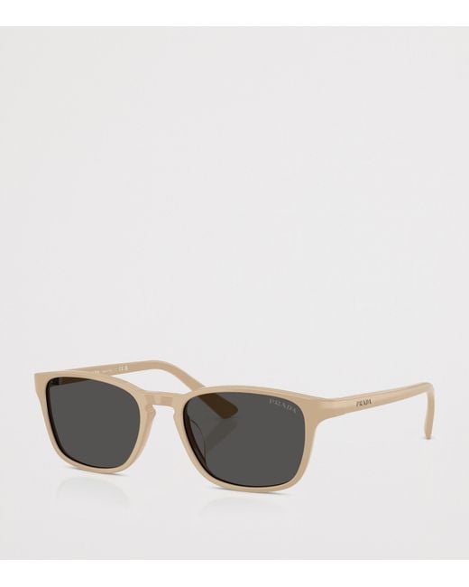 Prada Gray Acetate Pillow Sunglasses for men