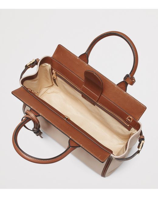 Aspinal Brown Leather Savannah Top-Handle Bag