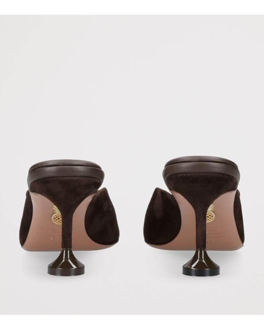 Aquazzura Brown Suede Bisous Pumps 65